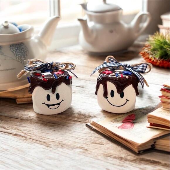 🆕 Faux Marshmallow Buddy/ S’mores,Tiered Tray Decor, Fake Bake - Picture 1 of 10